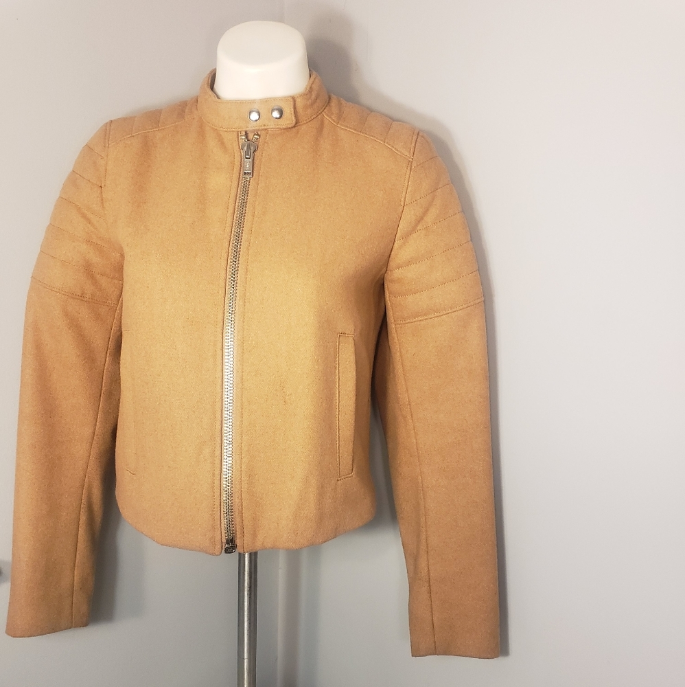 Gap Moto Style Jacket Camel sz S